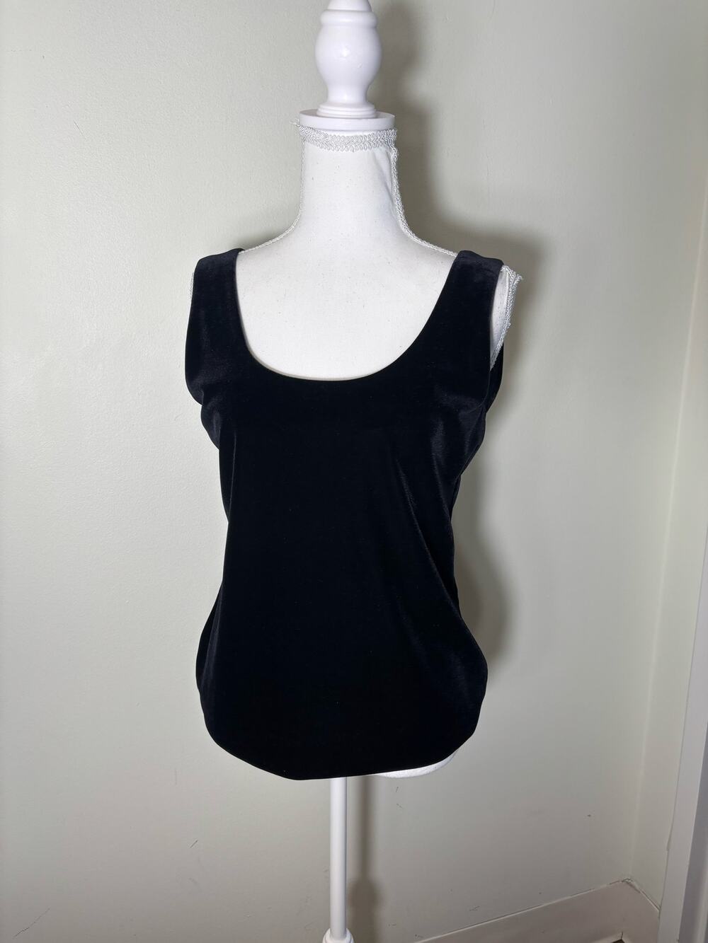 En Francais Black Velour Shell and Pants Set Sz S